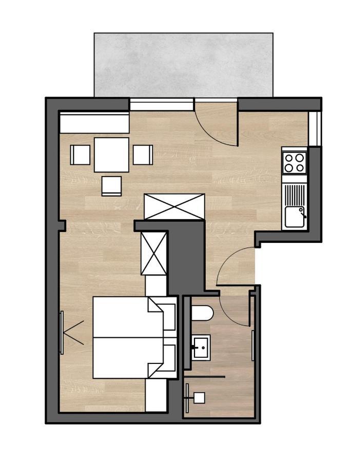 Apartment mit 1 Schlafzimmer