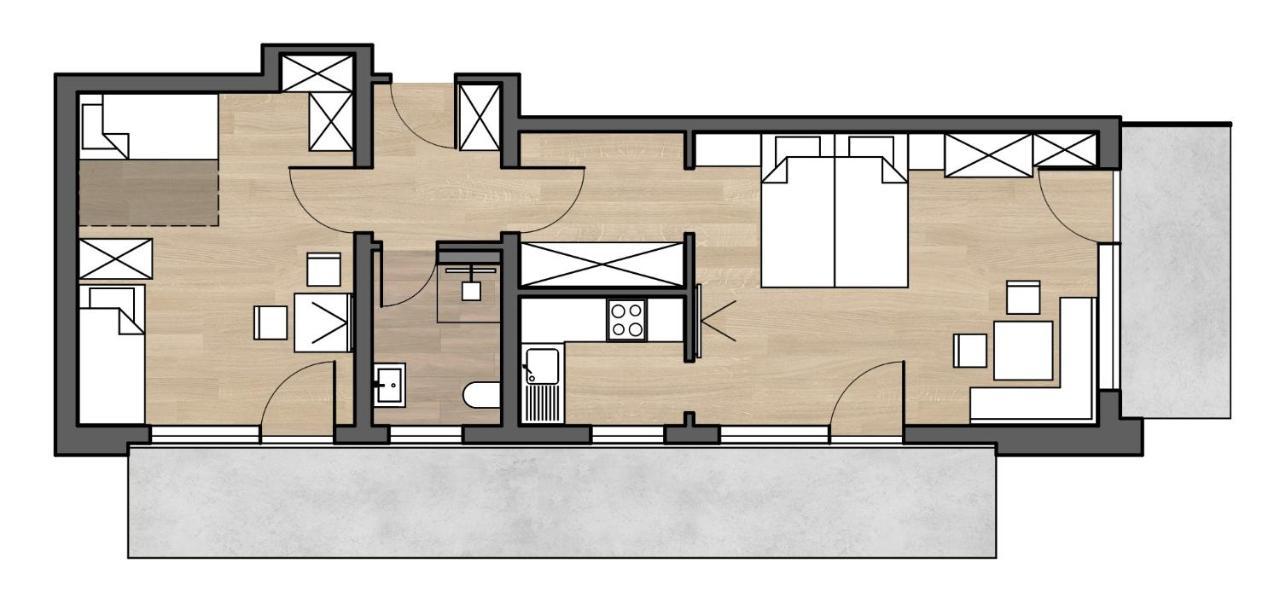 Apartment mit 2 Schlafzimmern