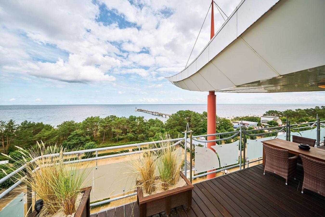 Penthouse-Suite mit Terrasse und Meerblick
