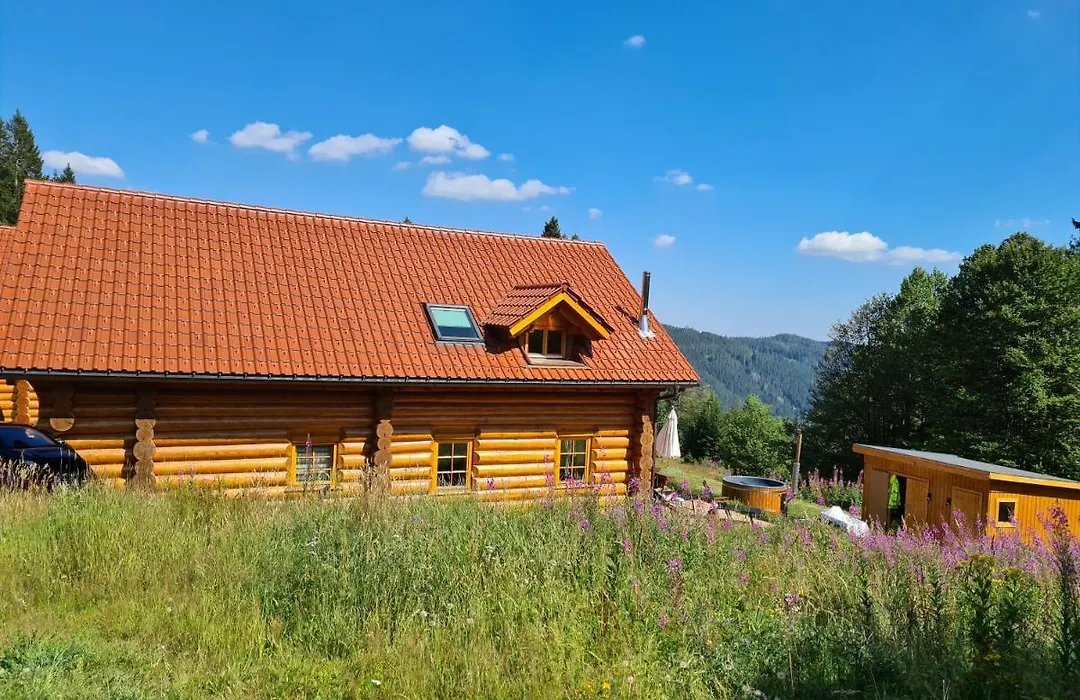 Luxus-Ferienhaus Blockhaus Chalet Nr 1 Toplage am Feldberg mit Sauna, Outdoor-Hottub, Kamin auf 1300m üM-1
