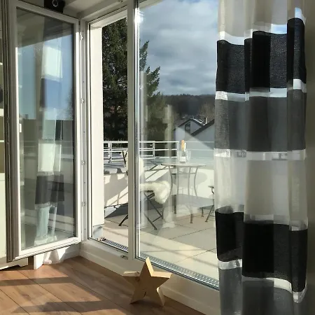 Attika Ferienwohnung in Freiburg -Gundelfingen mit großer Dachterrasse-3