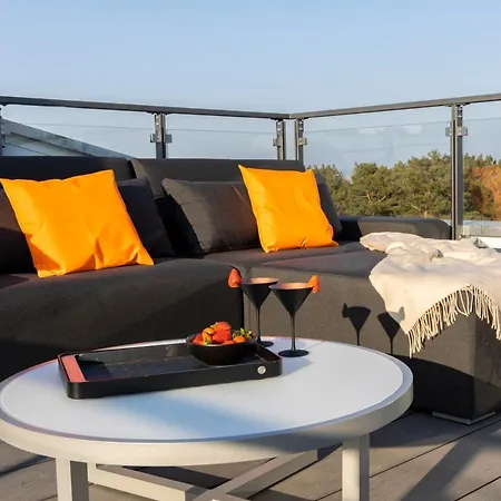 Penthouse mit Dachterrasse, Meerblick, Klimaanlage, Gasgrill, Kamin, Luxus-Design-Apartment, 2 Minuten zum Strand-2