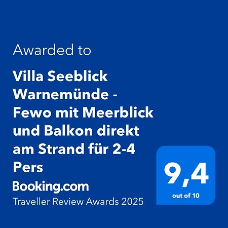 Villa Seeblick Warnemünde - Fewo mit Meerblick und Balkon direkt am Strand für 2-4 Pers-2