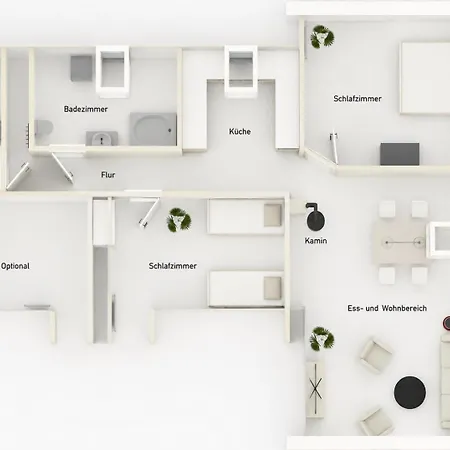 Moorblick! Große Dachwohnung mit Kamin und Sauna-3