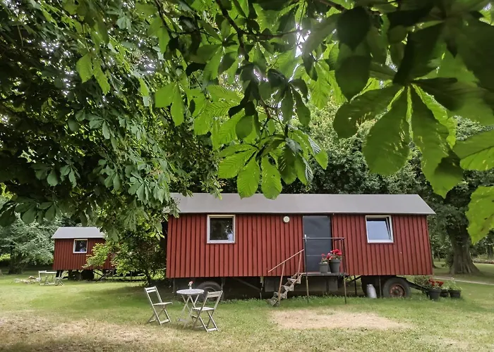 Schäferwagen auf dem Biogut-Saalkow