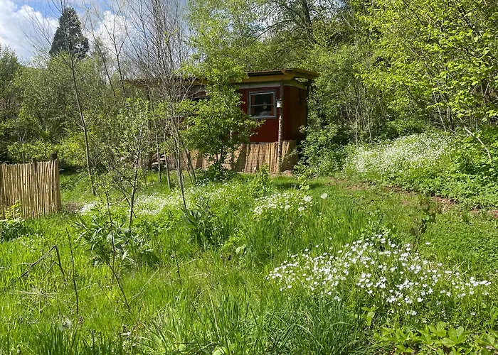 Kuscheliger Zirkuswagen im Wildgarten