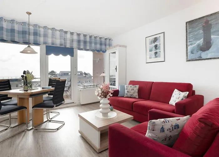 Ferienwohnung Dünenblick mit Balkon im Haus Belvedere