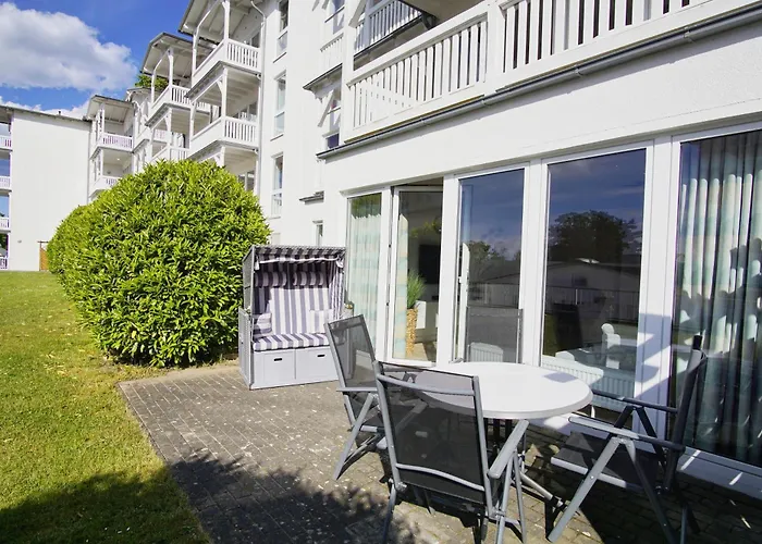 Ferienwohnung mit Terrasse, gratis Nutzung vom AHOI Erlebnisbad und Sauna in Sellin - Haus Nordstrand FeWo 28