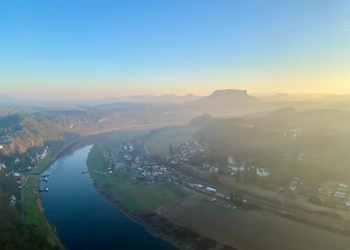 Elbtalblick Königstein im Deutschen Haus